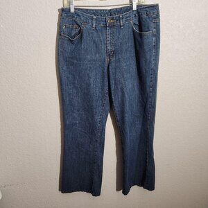 Bobbie Brooks Jeans Womens 14 Blue Mid Rise Straight Leg Stretch Denim Pants